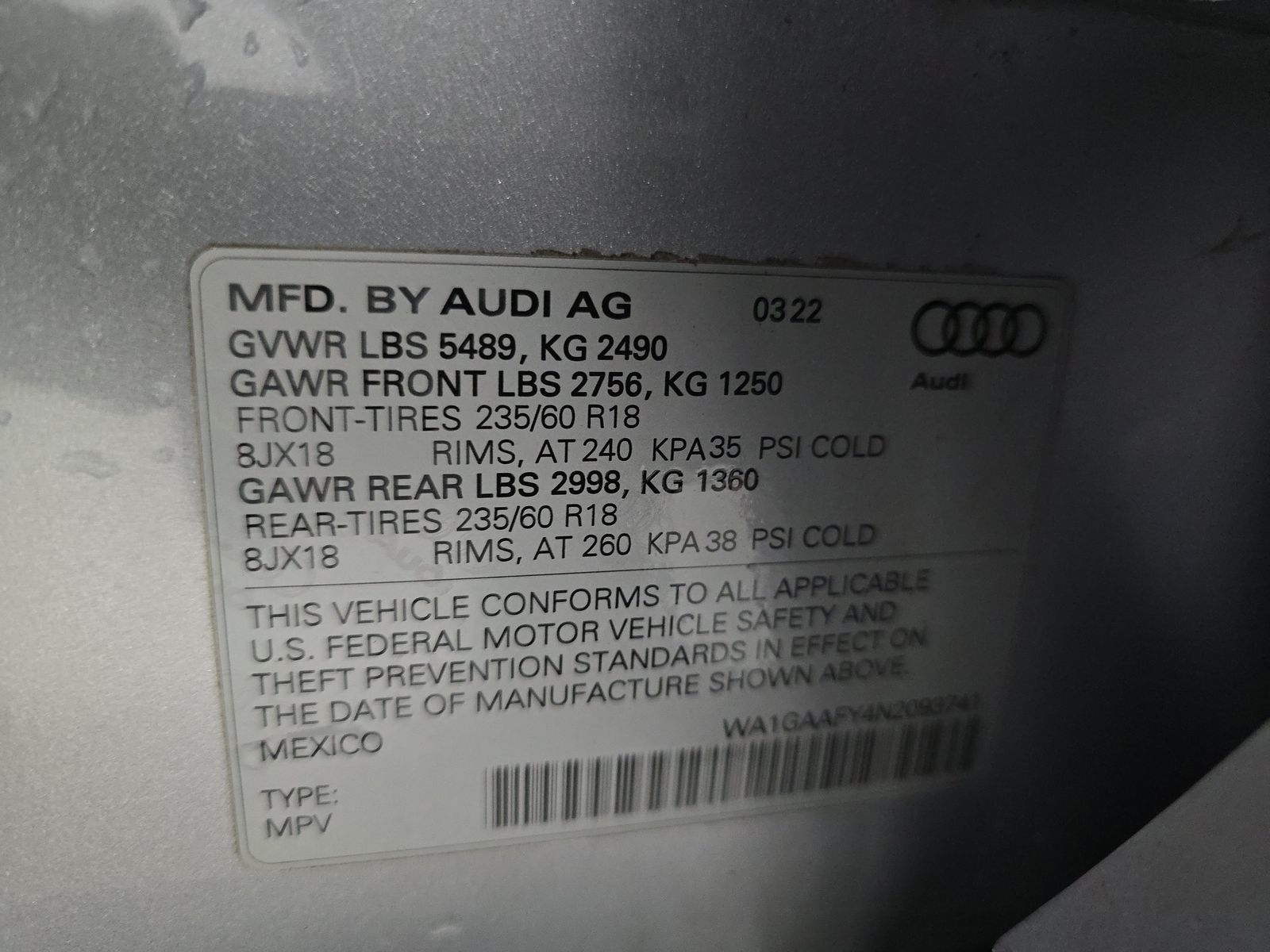 2022 Audi Q5 S line Premium AWD