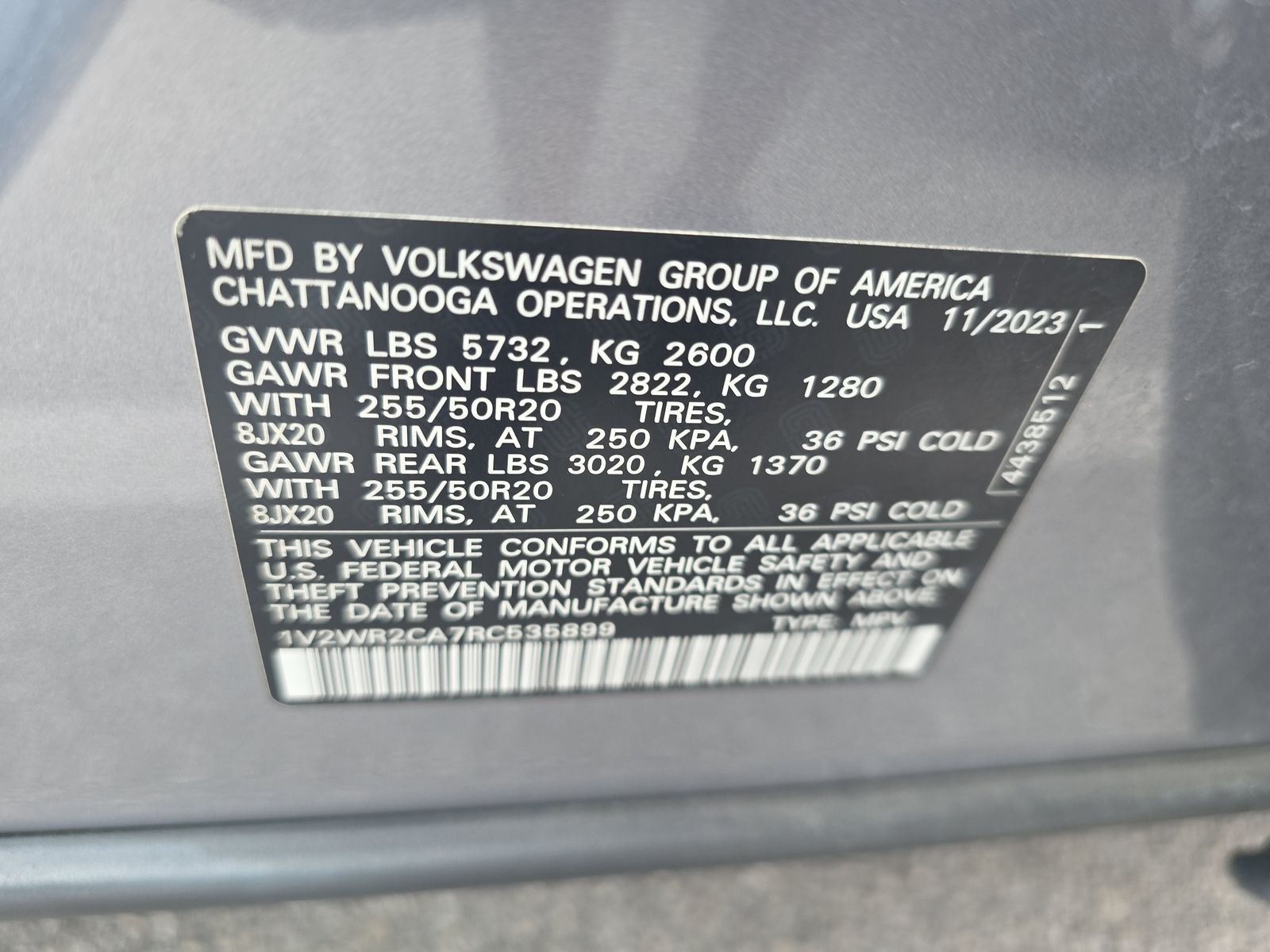 2024 Volkswagen Atlas 2.0T SE FWD