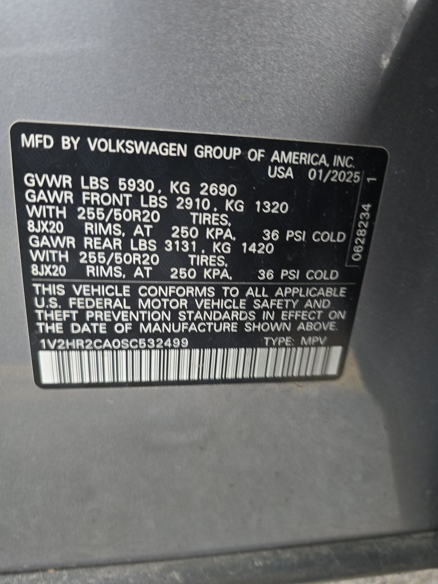 2025 Volkswagen Atlas 2.0T SE AWD