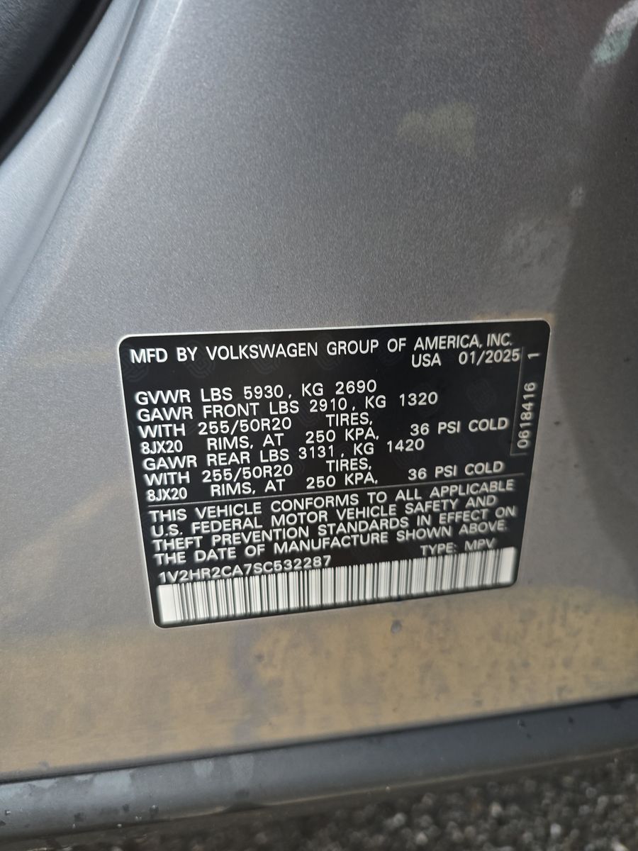 2025 Volkswagen Atlas 2.0T SE AWD