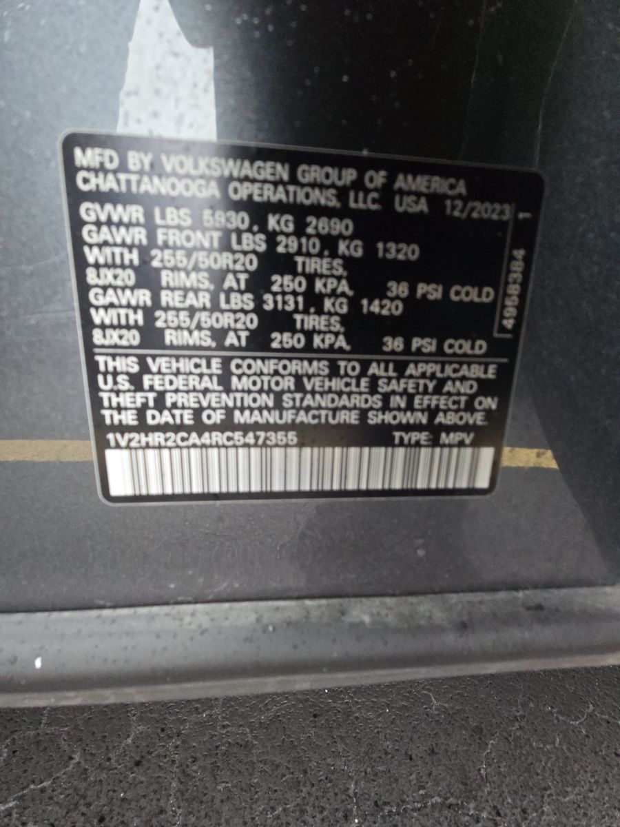 2024 Volkswagen Atlas 2.0T SE AWD