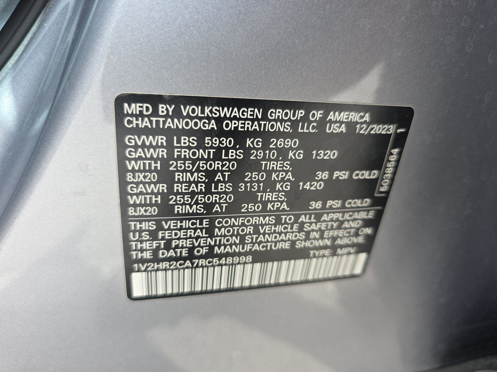 2024 Volkswagen Atlas 2.0T SE AWD