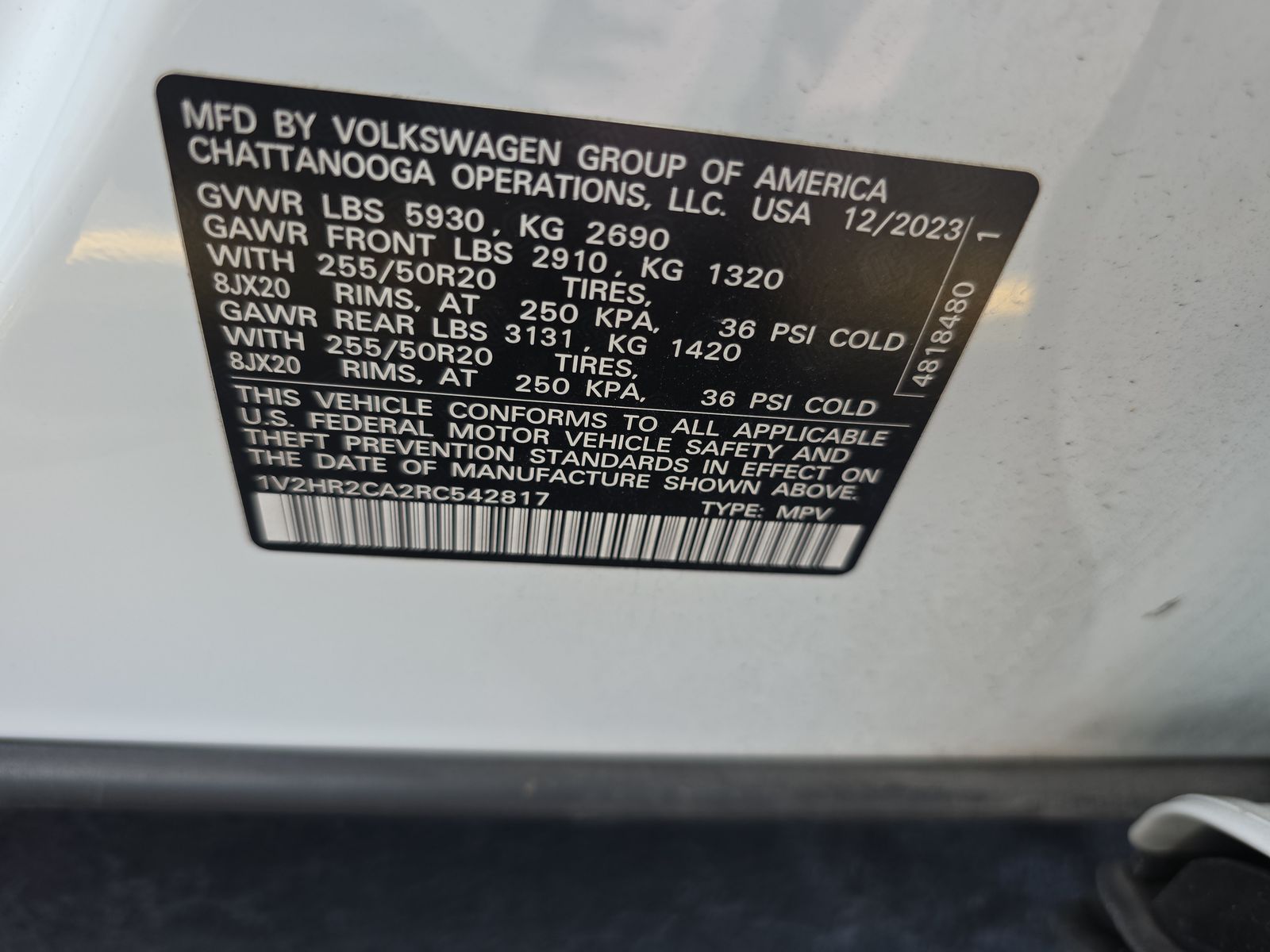 2024 Volkswagen Atlas 2.0T SE AWD