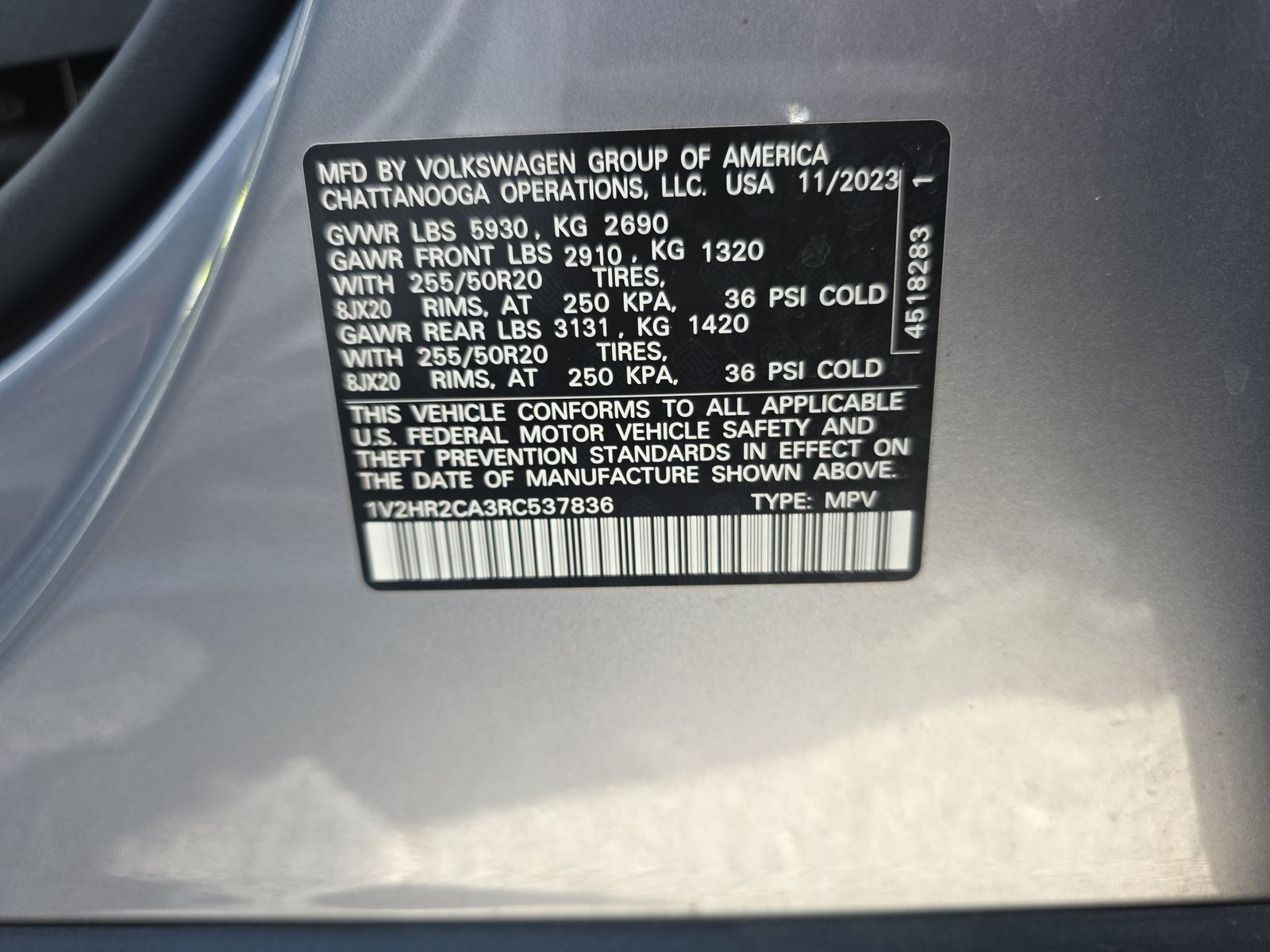 2024 Volkswagen Atlas 2.0T SE AWD