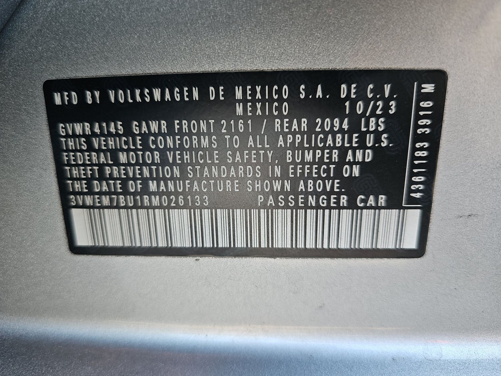 2024 Volkswagen Jetta 1.5T SE FWD