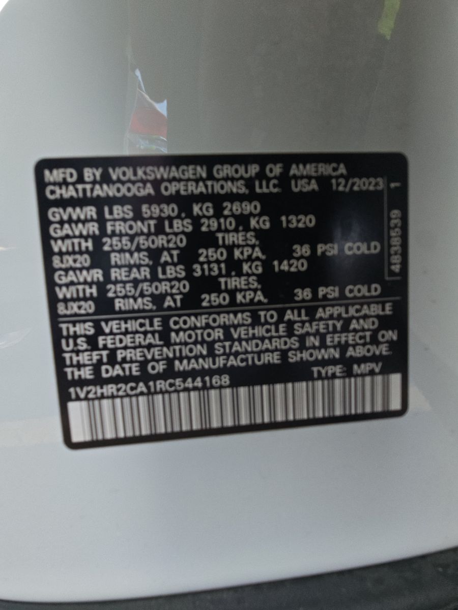 2024 Volkswagen Atlas 2.0T SE AWD