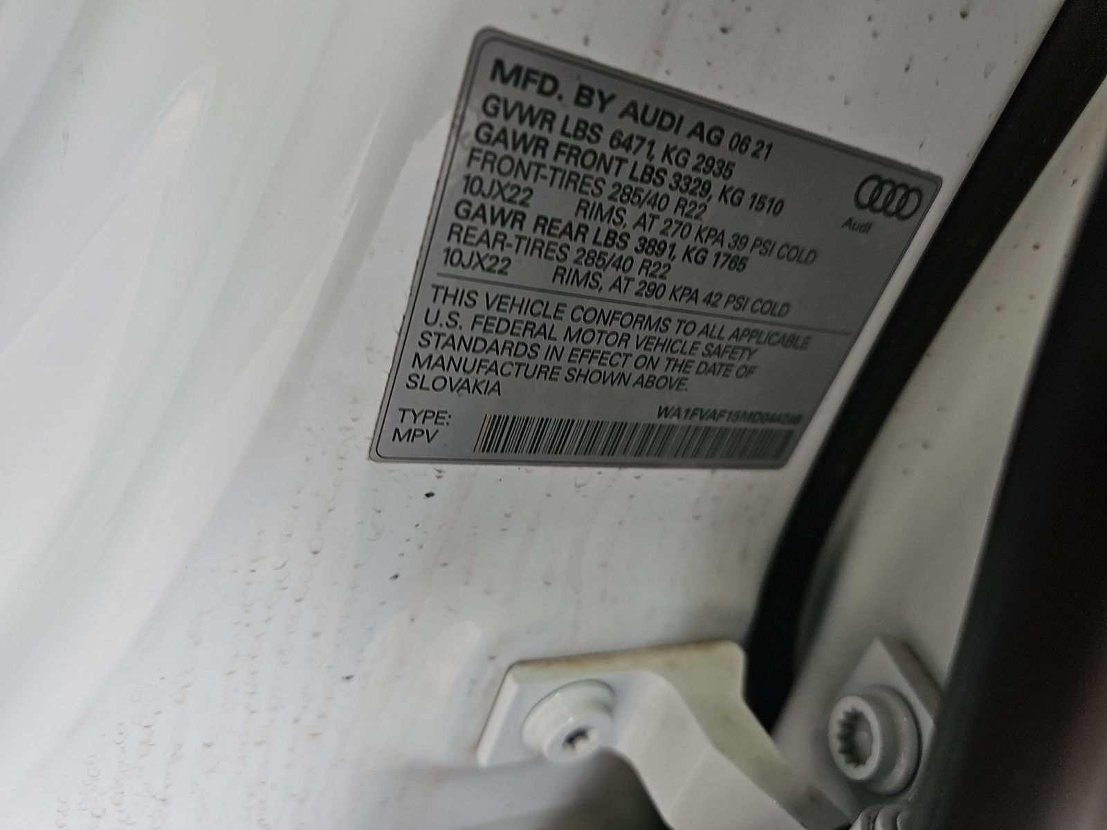 2021 Audi Q8 Prestige AWD