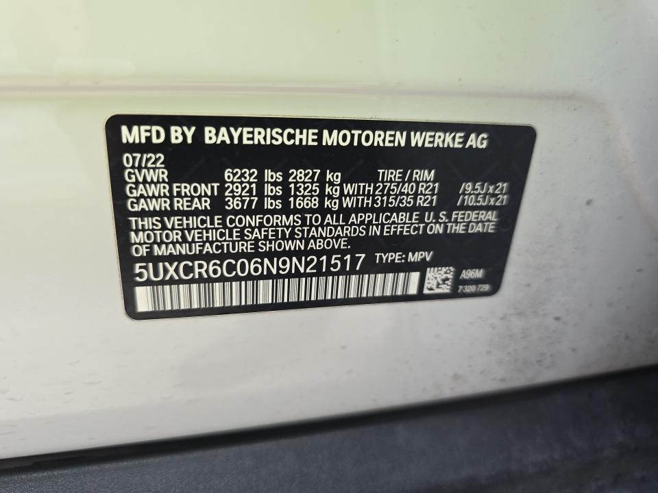 2022 BMW X5 xDrive40i AWD