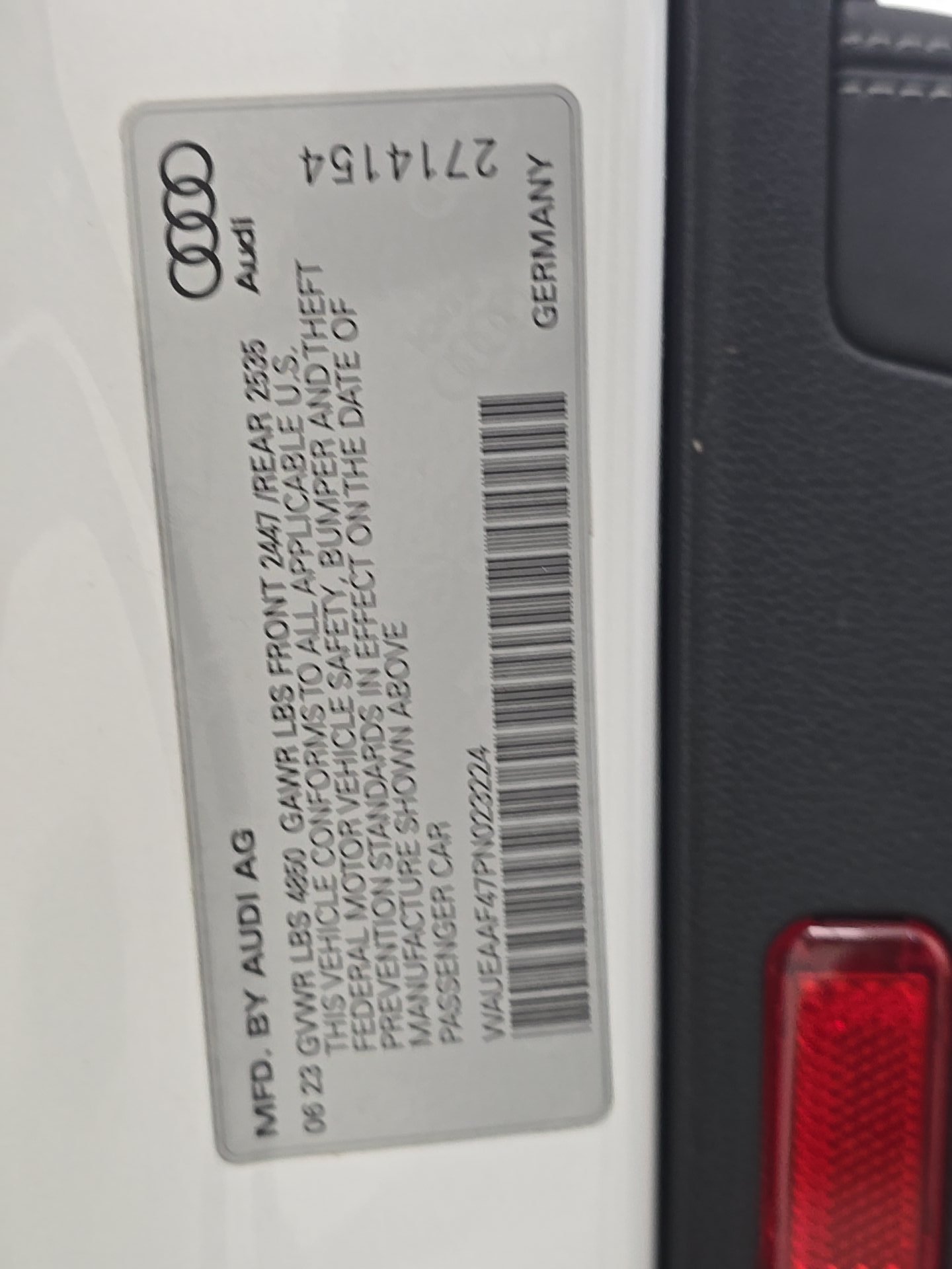 2023 Audi A4 S line Premium Plus AWD