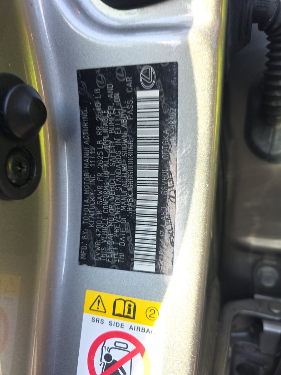 2016 Lexus ES ES 350 FWD