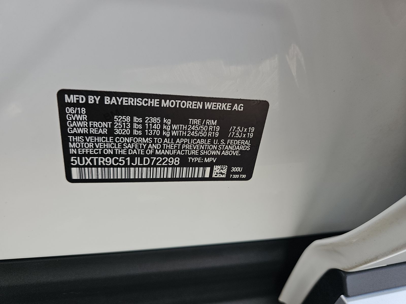 2018 BMW X3 xDrive30i AWD