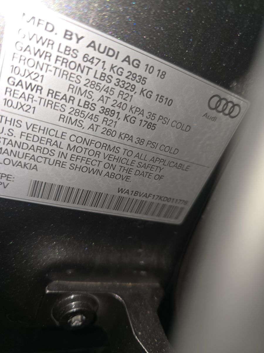 2019 Audi Q8 Premium Plus AWD