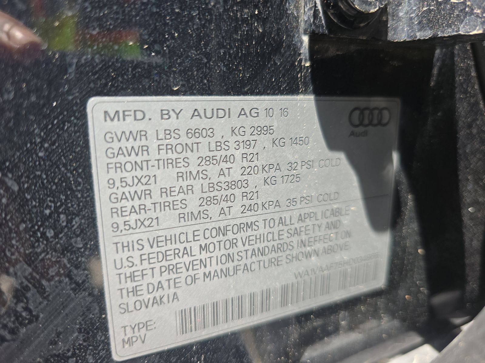 2017 Audi Q7 3.0T Prestige AWD
