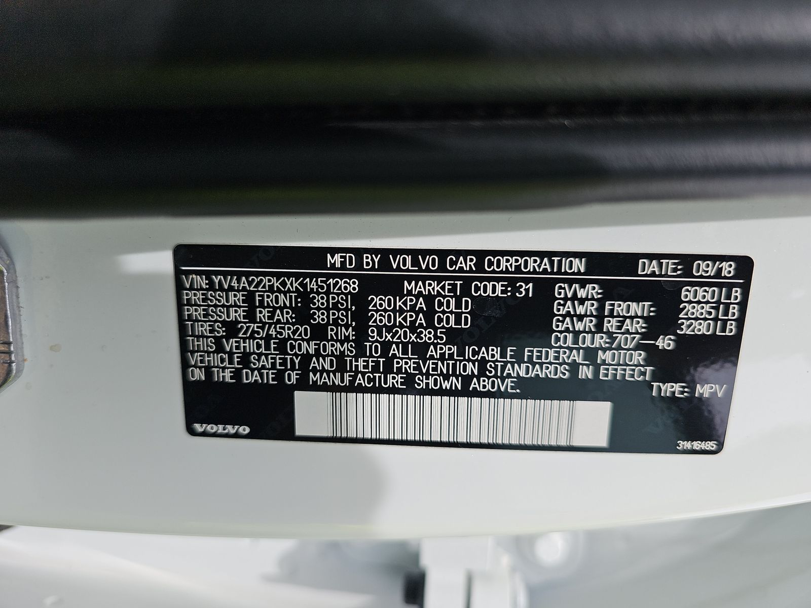 2019 Volvo XC90 T6 Momentum AWD