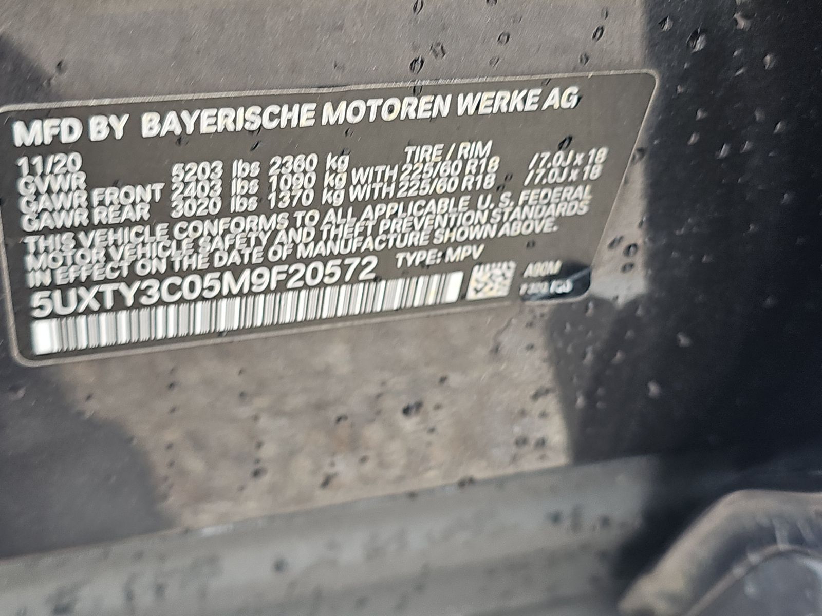 2021 BMW X3 sDrive30i RWD