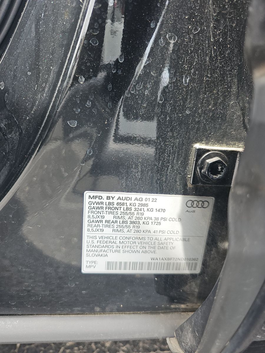 2022 Audi Q7 Premium AWD
