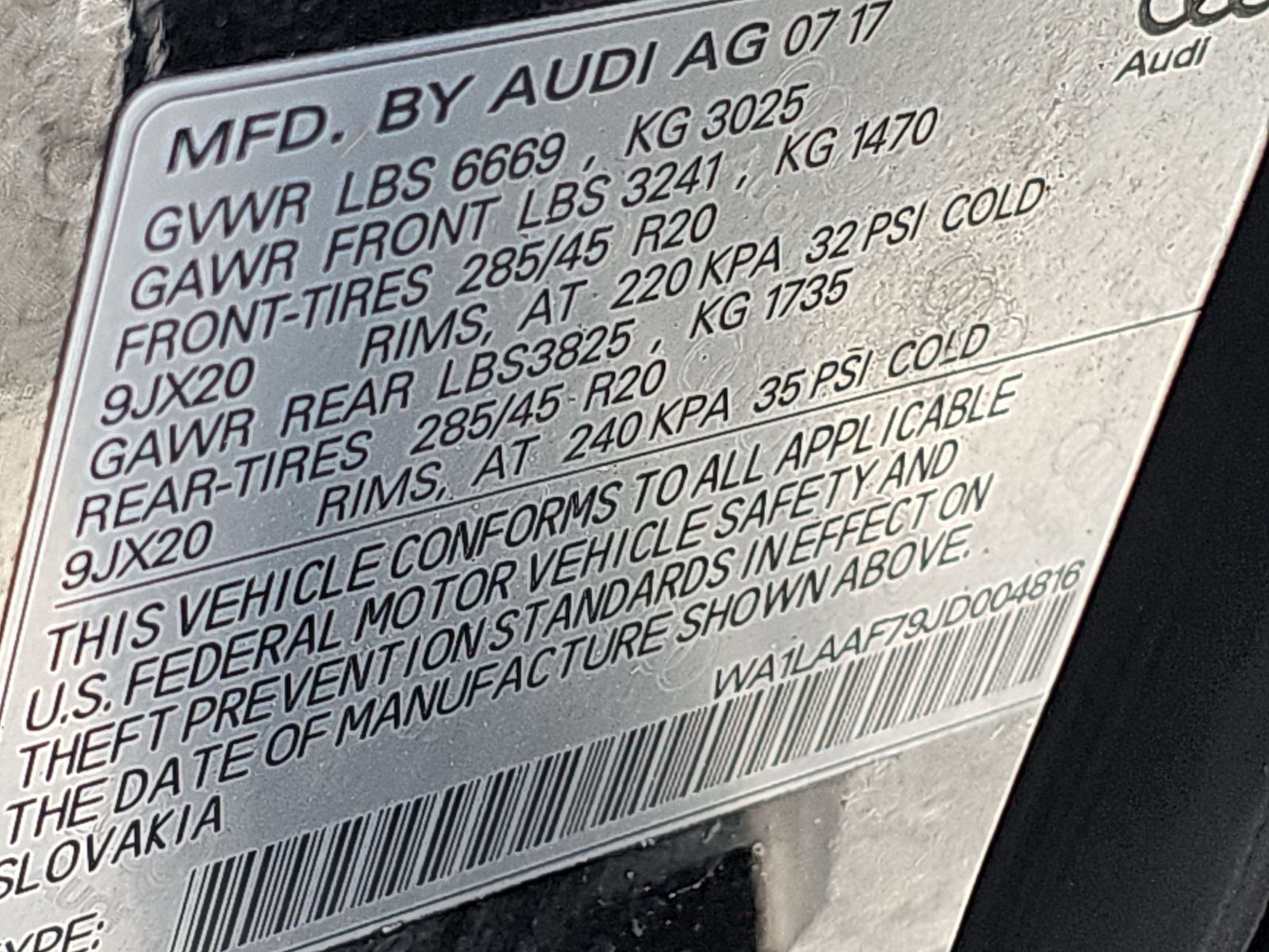 2018 Audi Q7 3.0T Premium Plus AWD