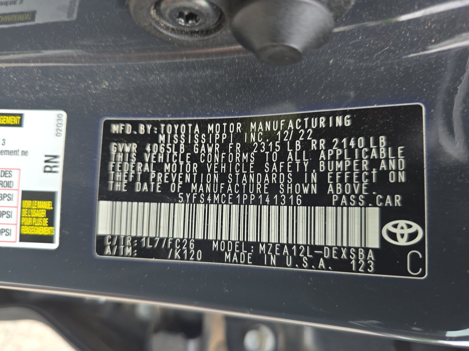 2023 Toyota Corolla SE FWD
