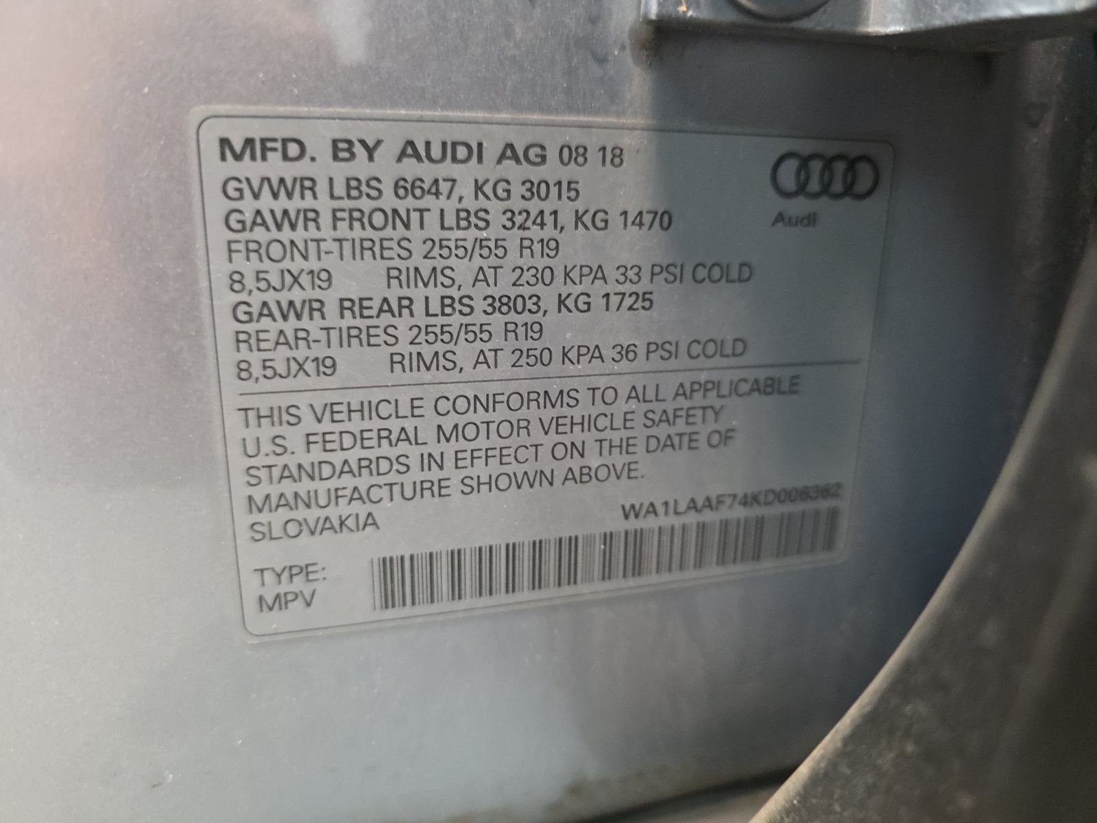 2019 Audi Q7 3.0T Premium Plus AWD
