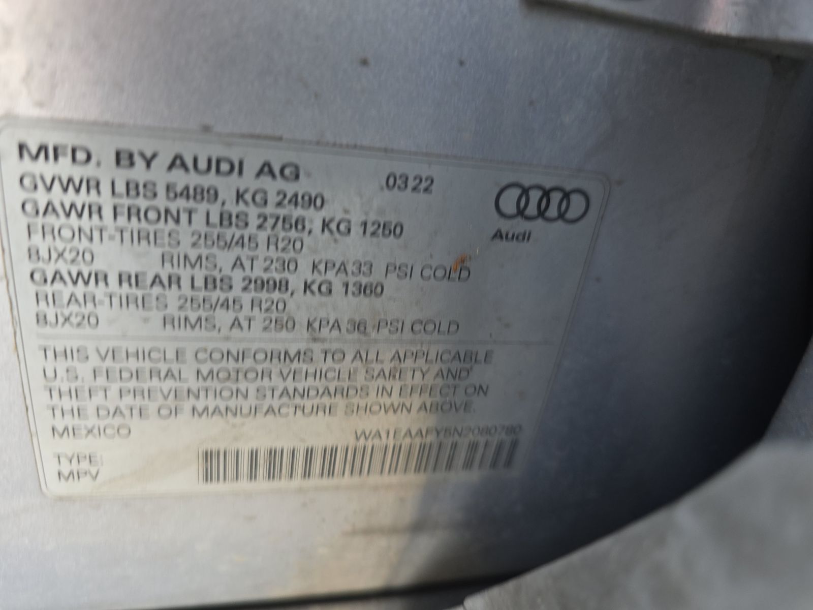2022 Audi Q5 S line Premium Plus AWD