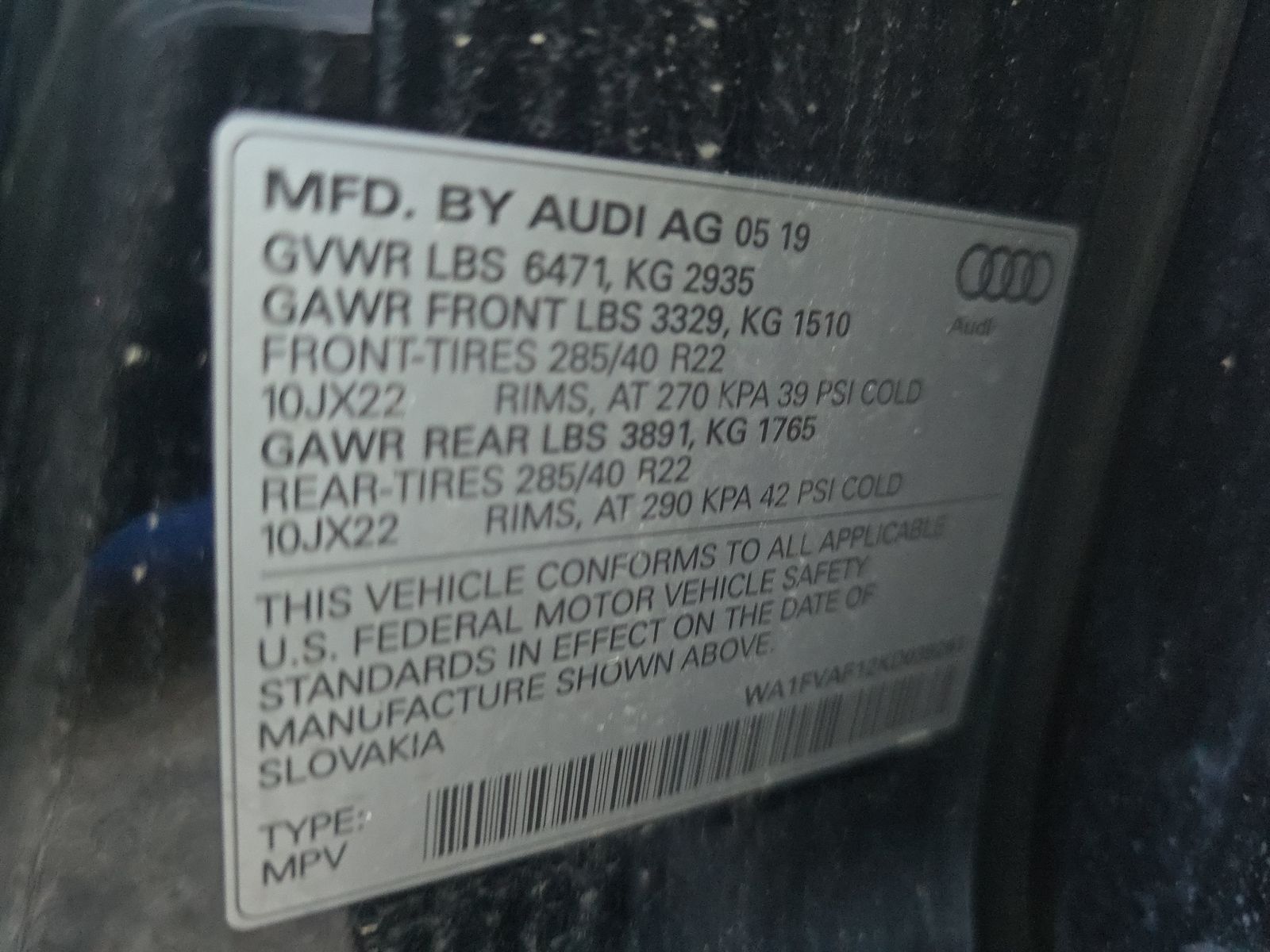 2019 Audi Q8 Prestige AWD