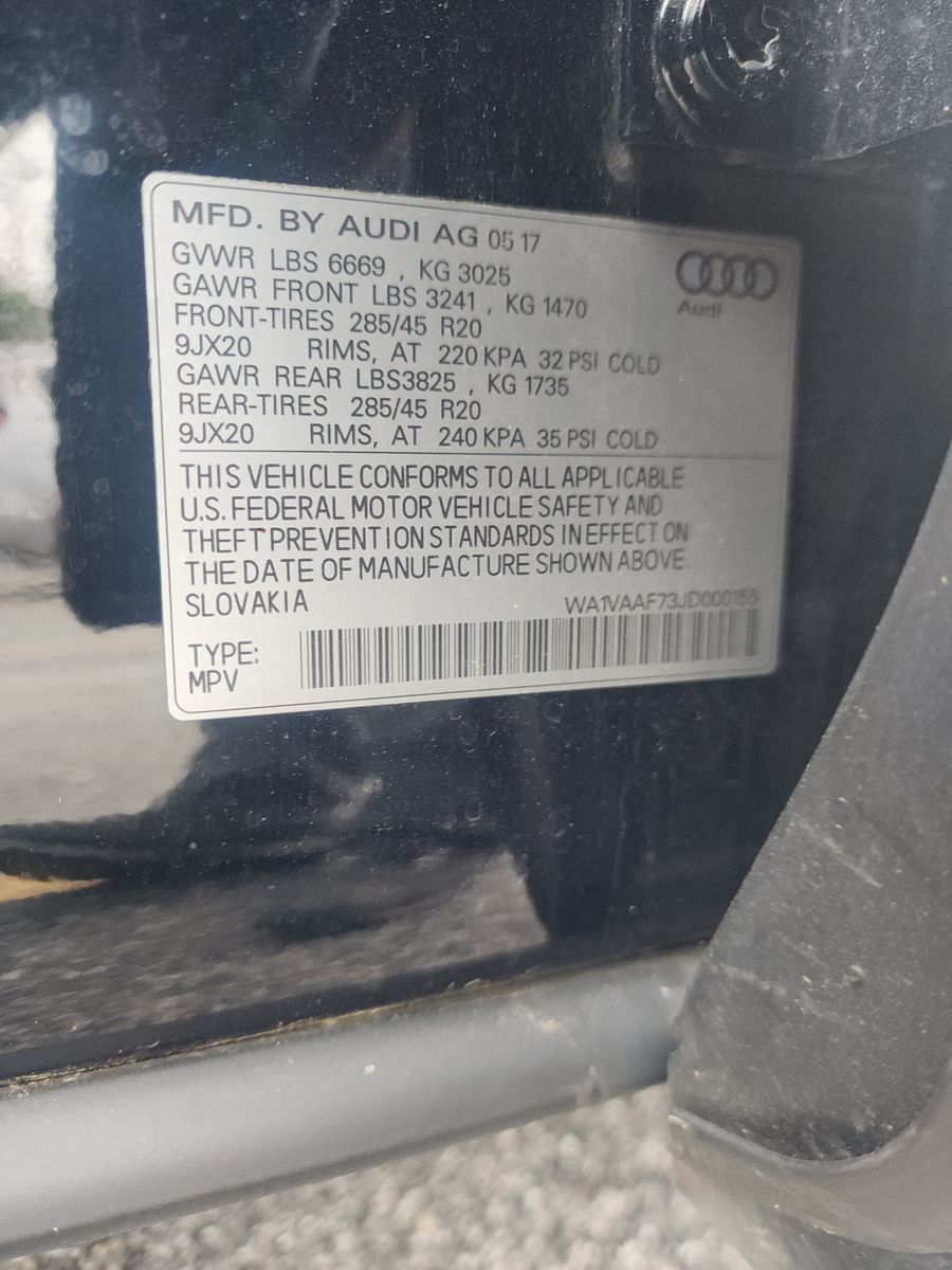 2018 Audi Q7 3.0T Prestige AWD