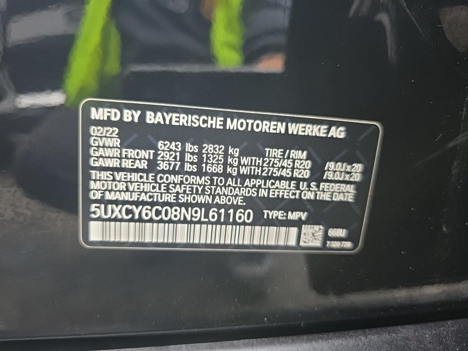2022 BMW X6 xDrive40i AWD