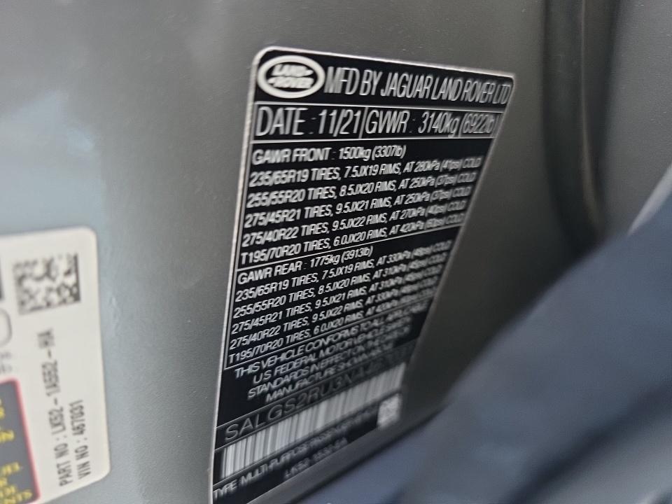 2022 Land Rover Range Rover Westminster AWD
