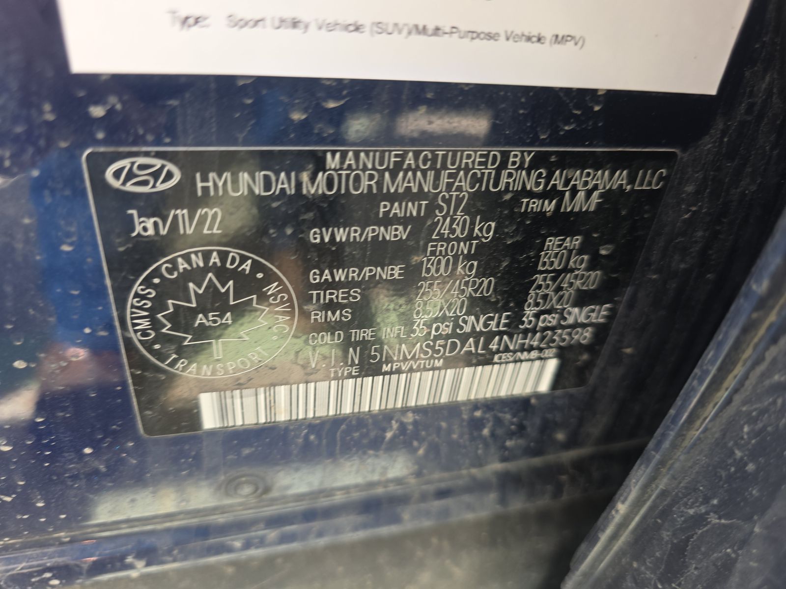 2022 Hyundai Santa Fe Ultimate Calligraphy AWD