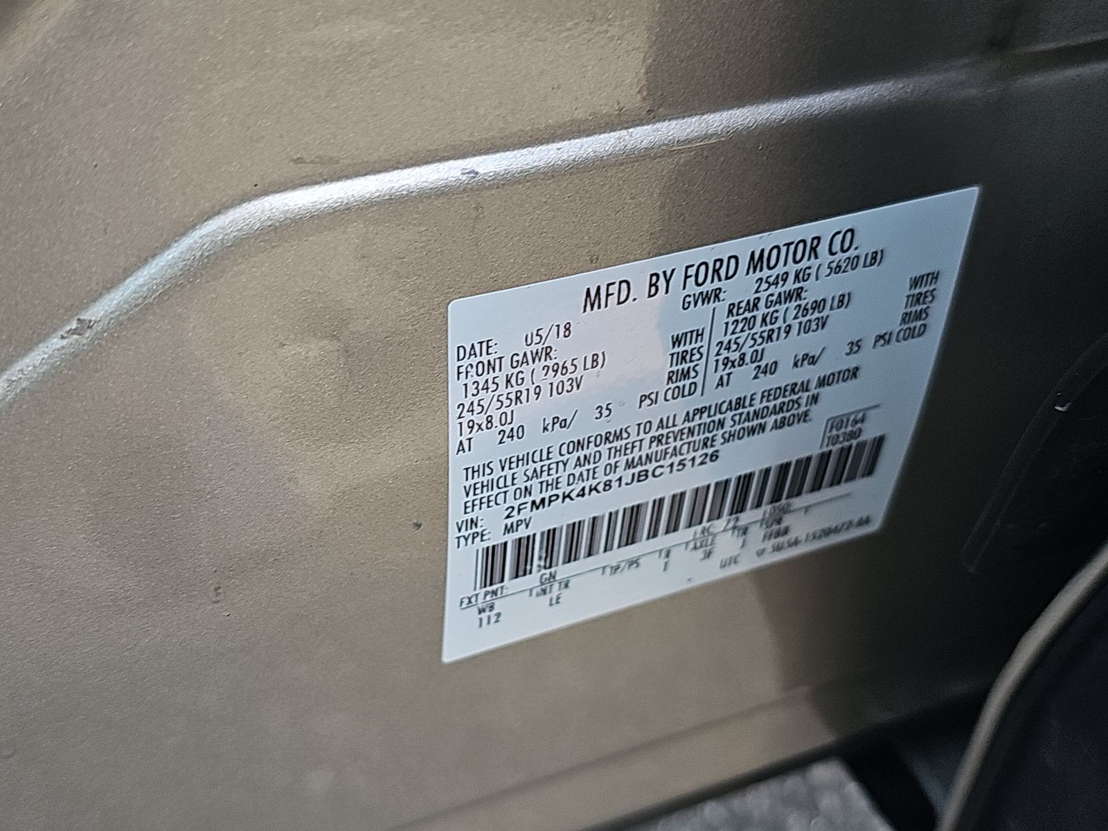 2018 Ford Edge Titanium AWD