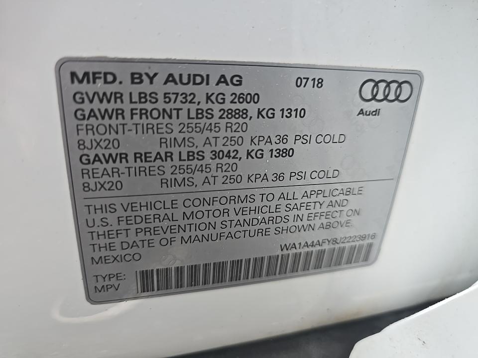 2018 Audi SQ5 Premium Plus AWD