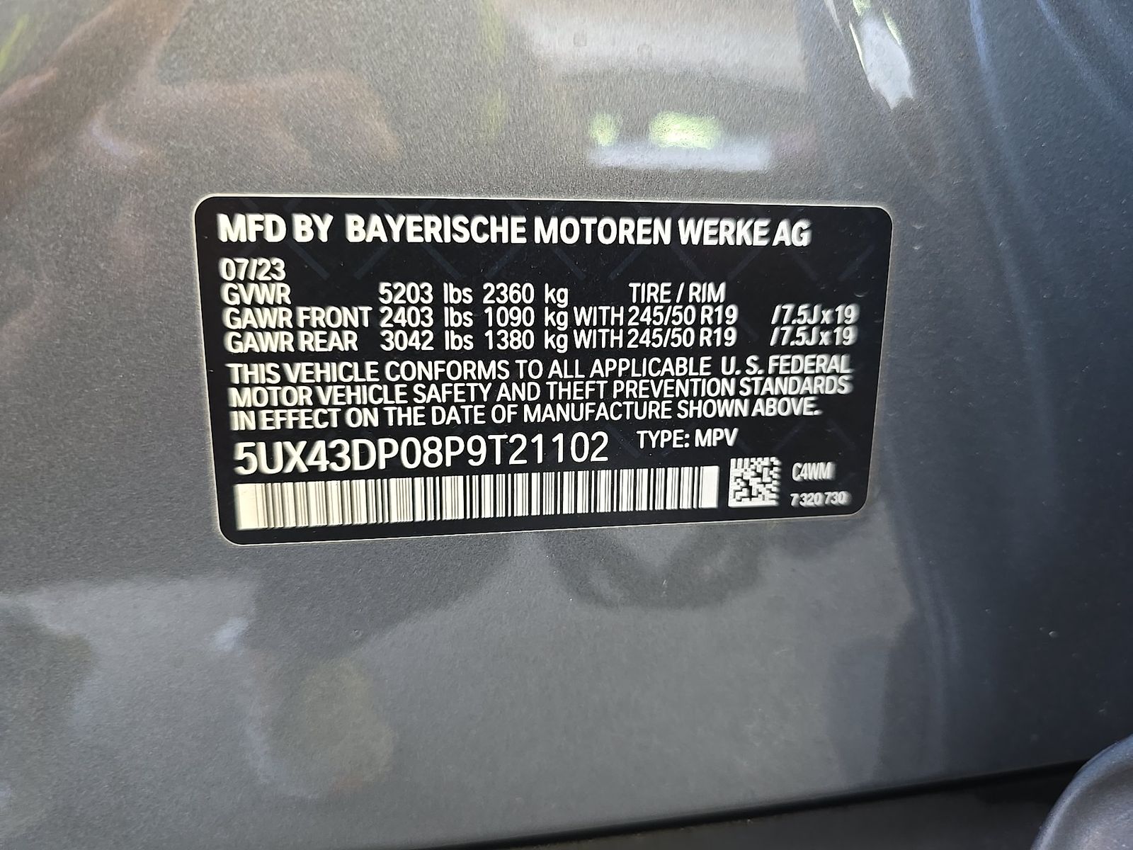 2023 BMW X3 sDrive30i RWD