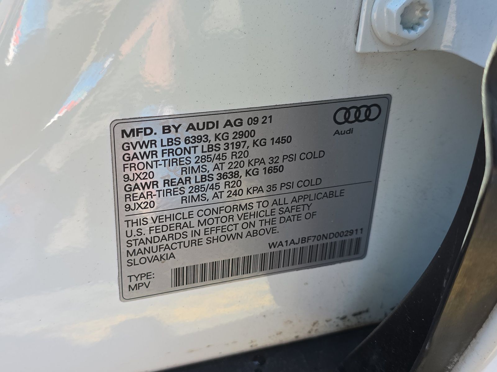 2022 Audi Q7 Premium AWD