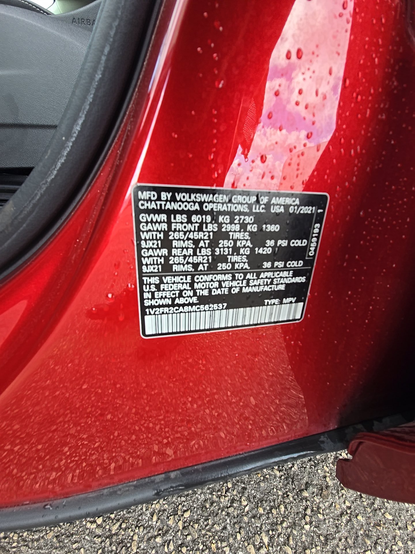 2021 Volkswagen Atlas 3.6L SEL Premium R-Line AWD
