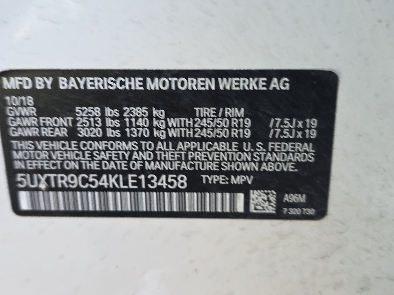 2019 BMW X3 xDrive30i AWD