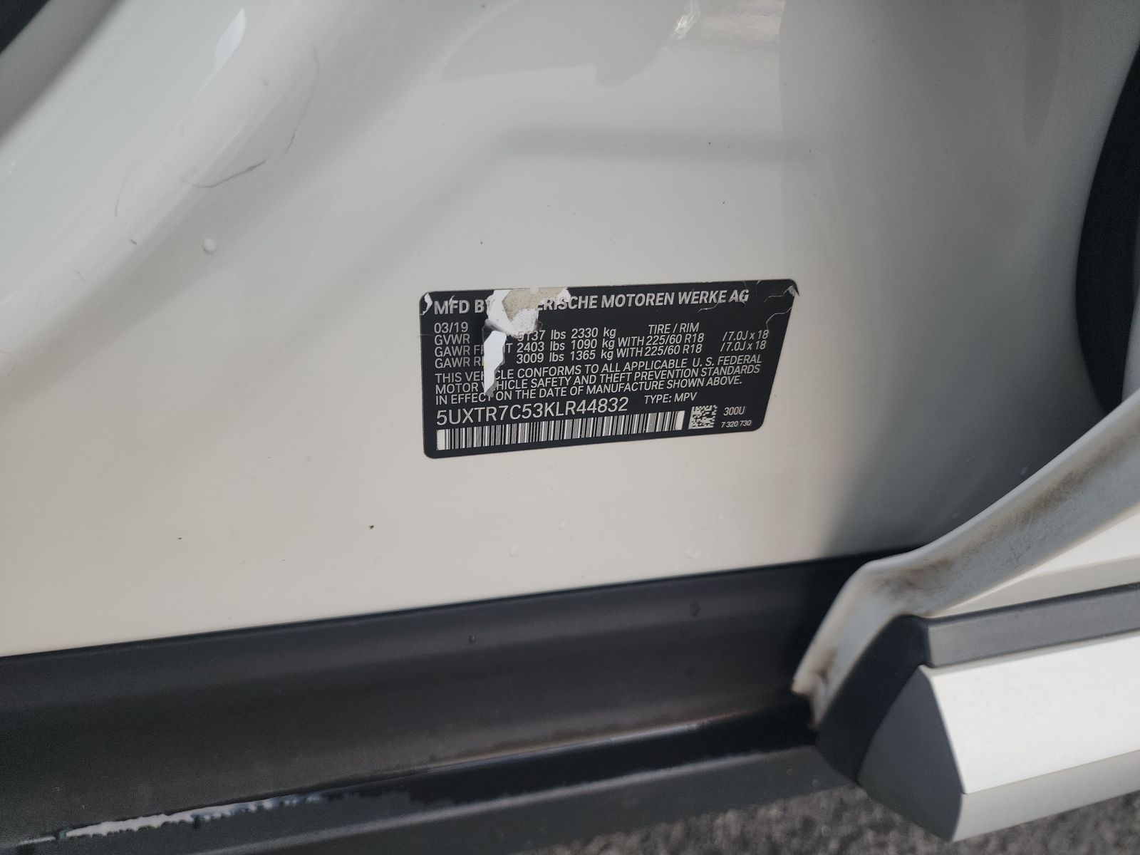 2019 BMW X3 sDrive30i RWD
