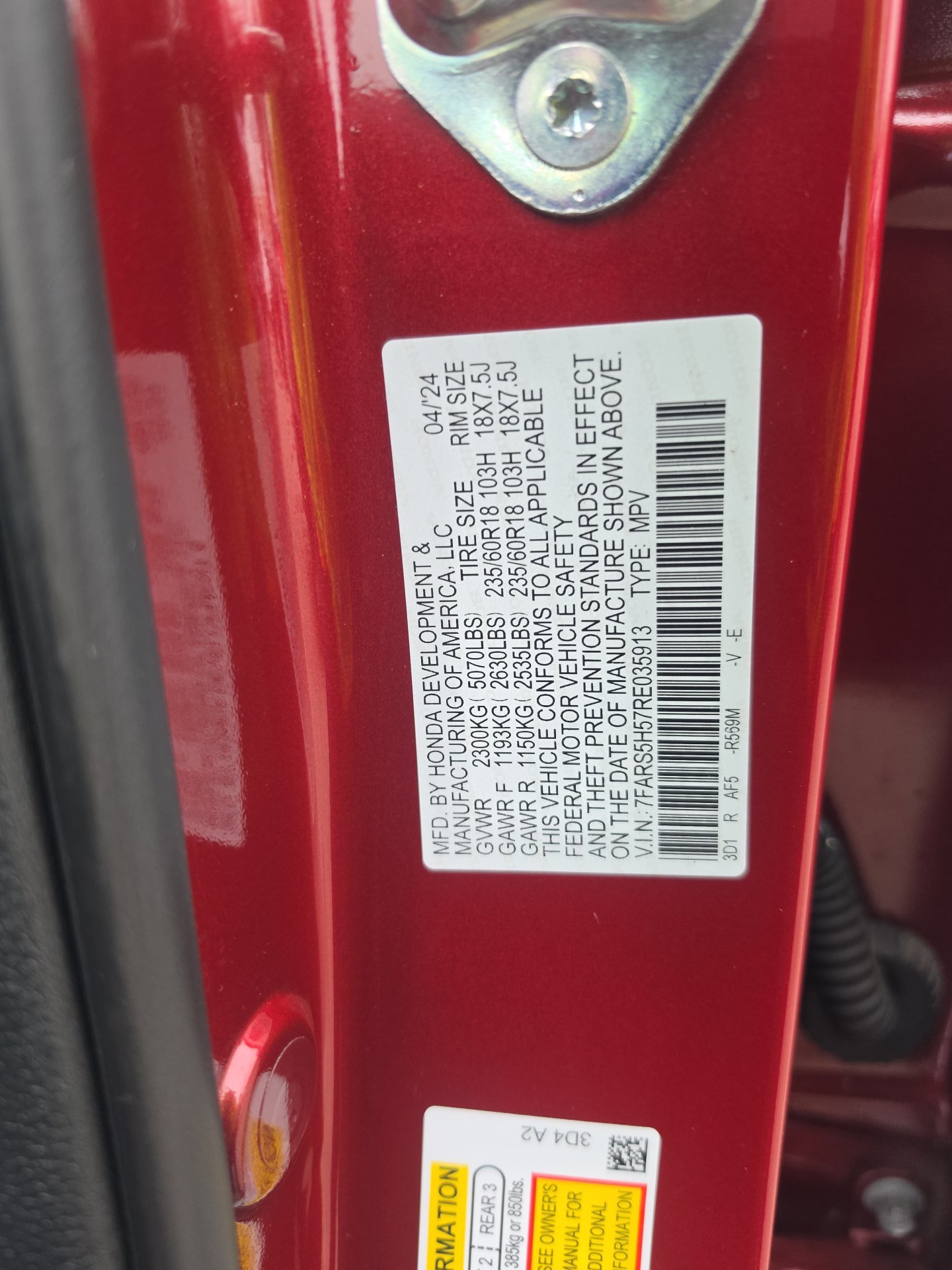 2024 Honda CR-V Hybrid Sport FWD