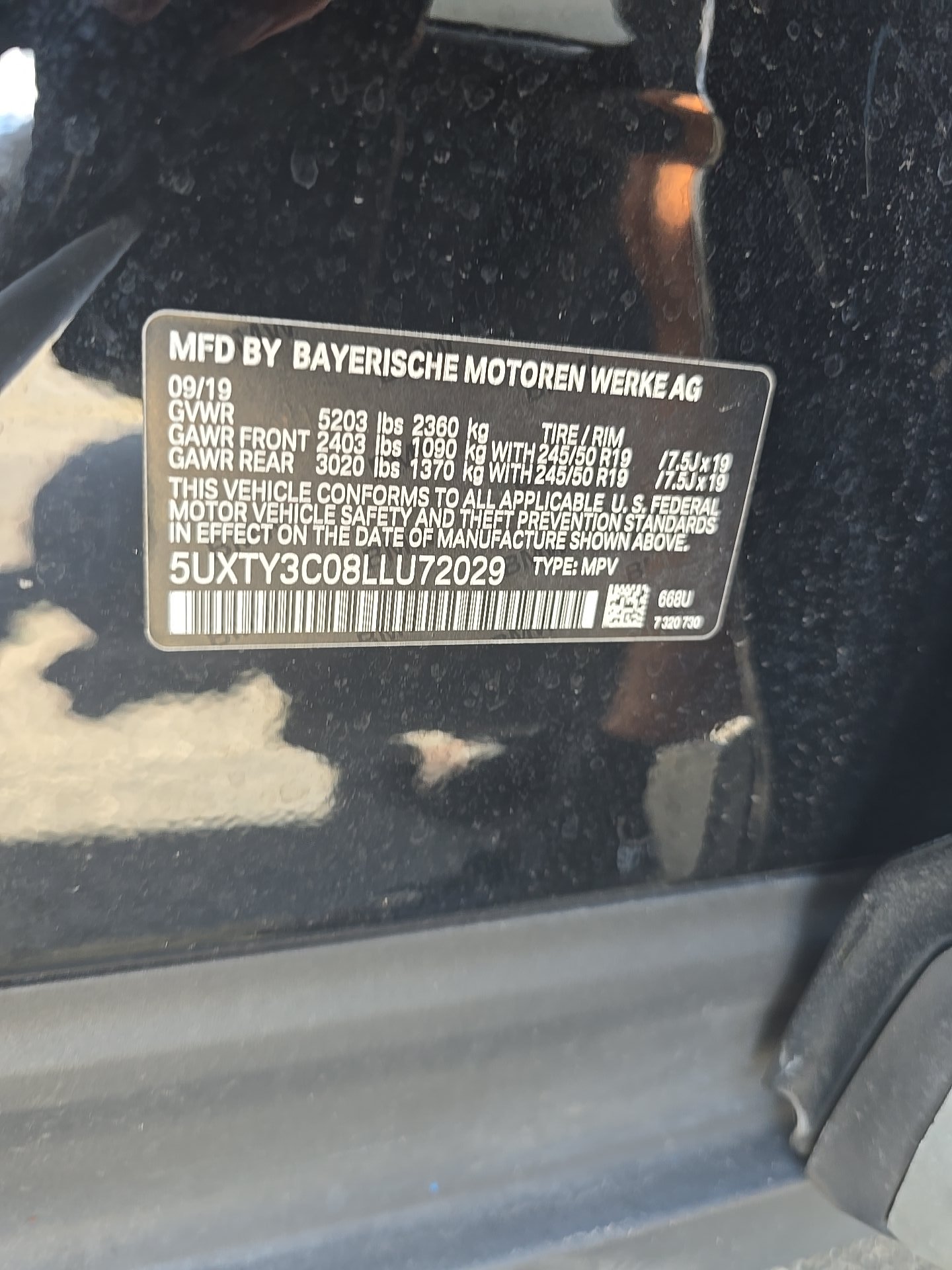2020 BMW X3 sDrive30i RWD