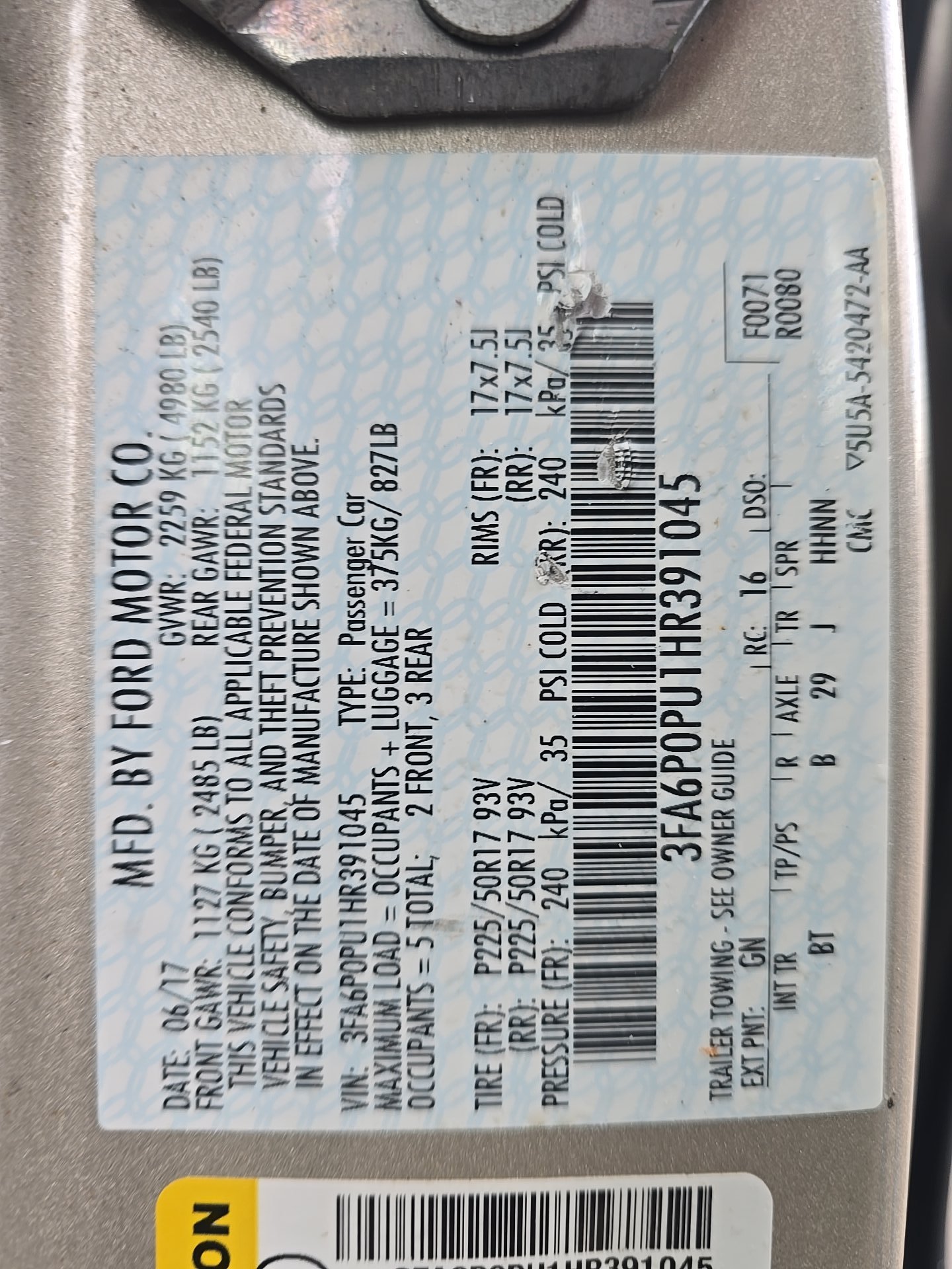 2017 Ford Fusion Energi SE FWD