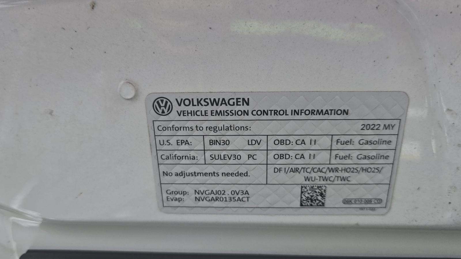 2022 Volkswagen Tiguan 2.0T SE FWD