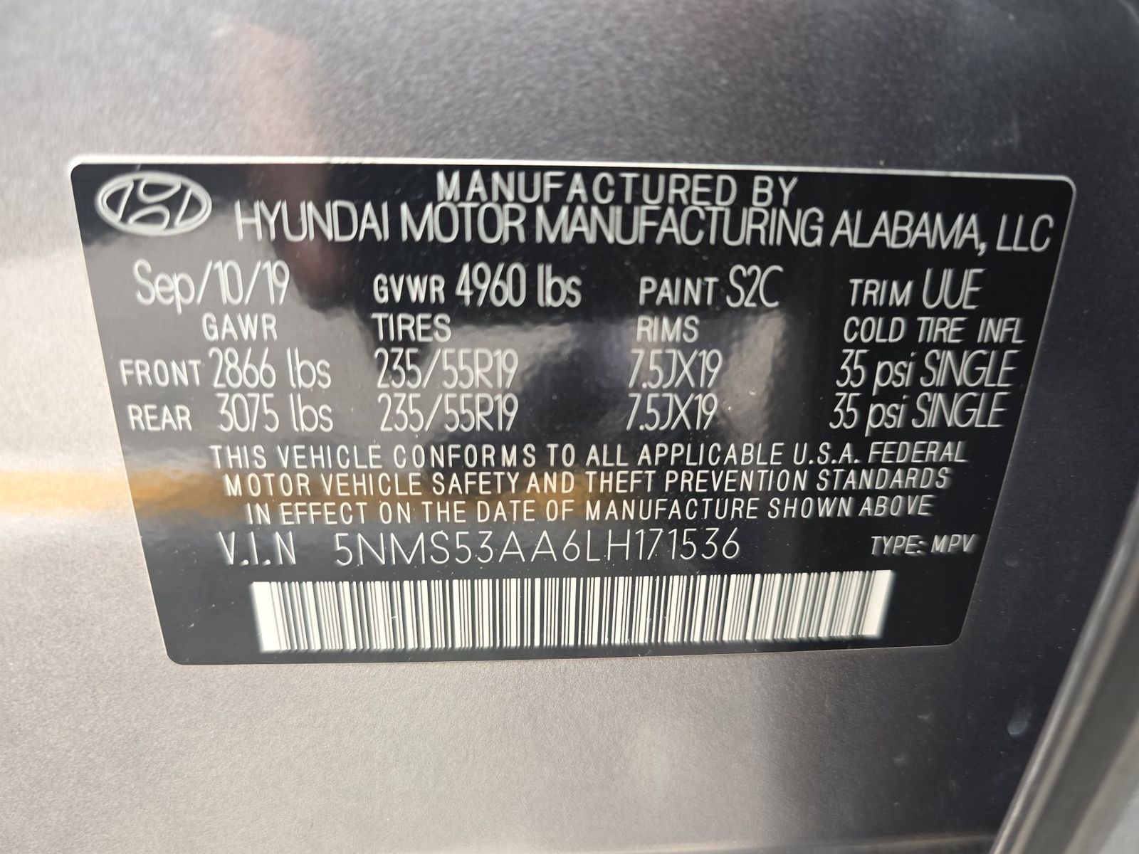 2020 Hyundai Santa Fe Limited FWD