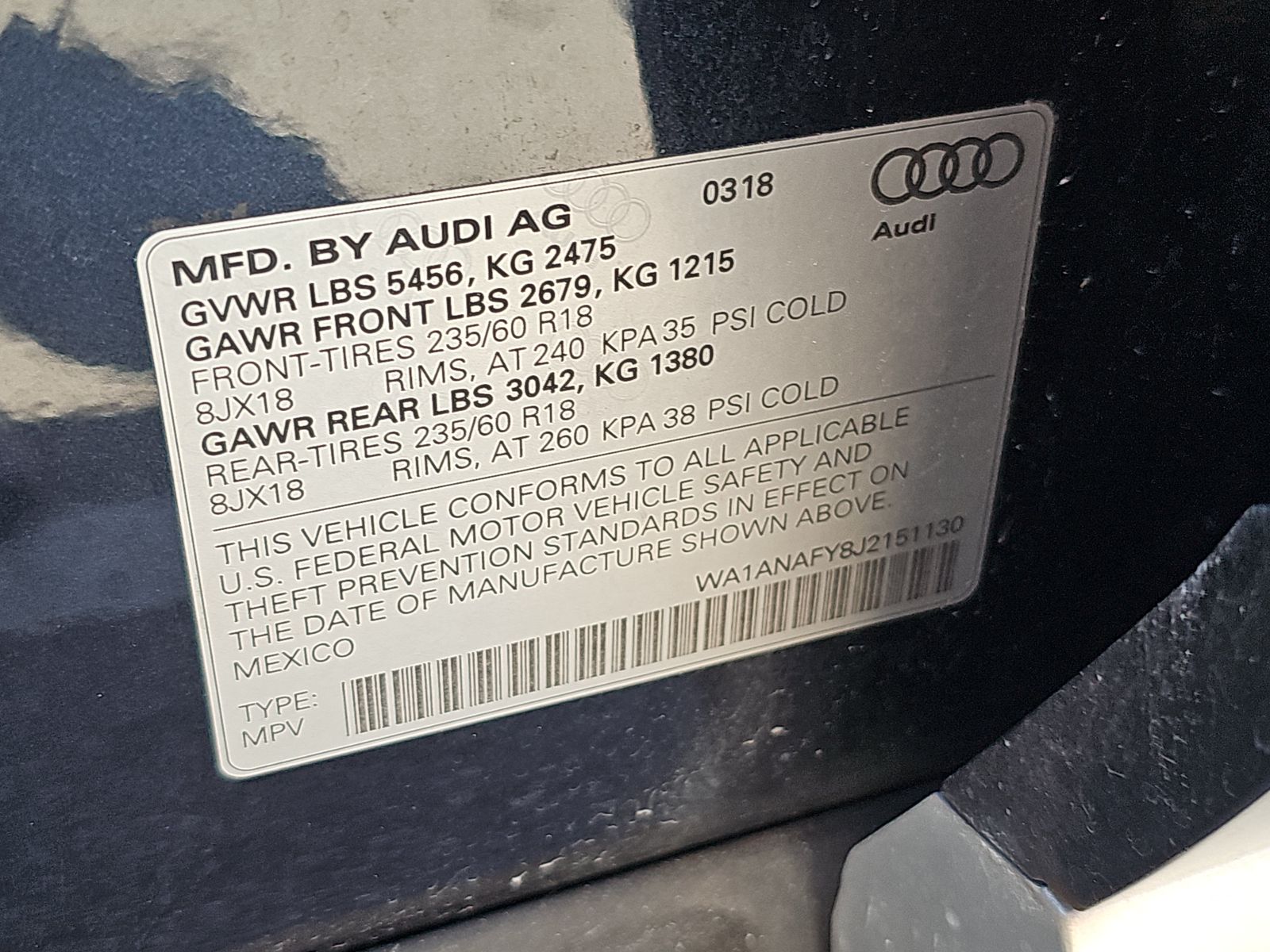 2018 Audi Q5 Premium AWD