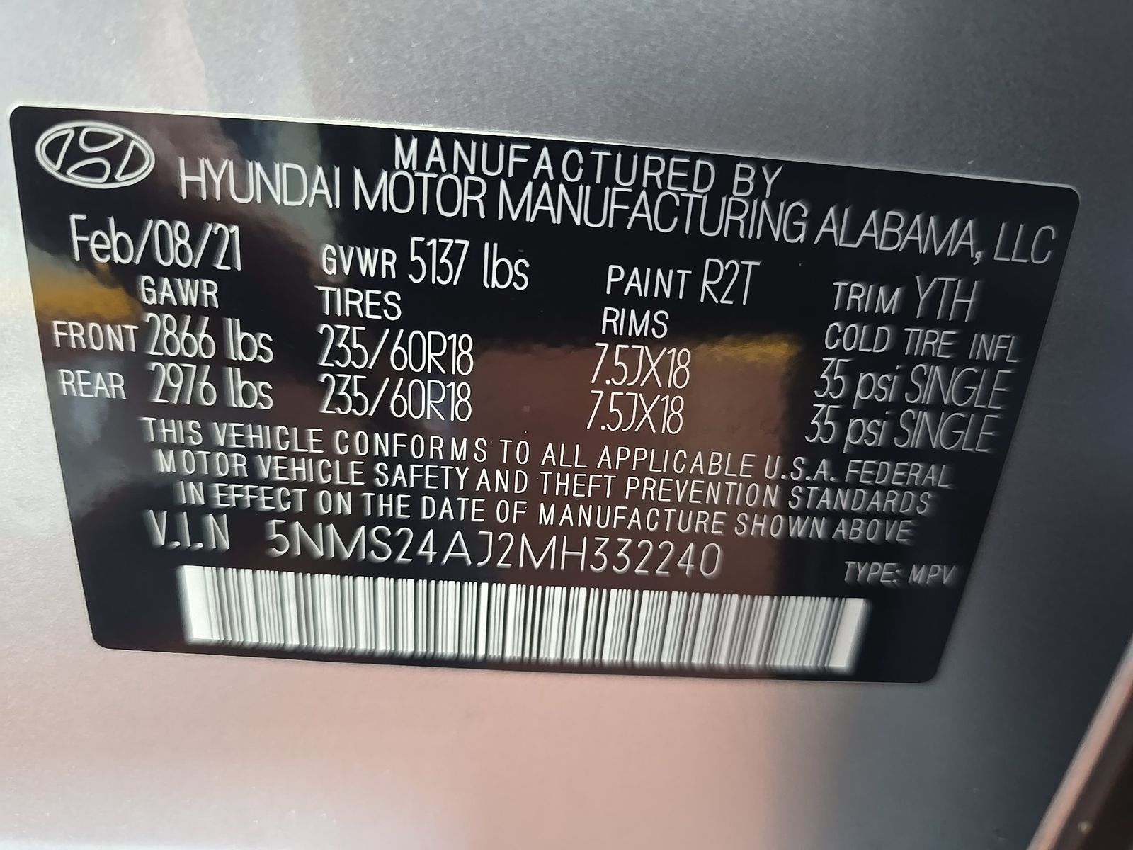 2021 Hyundai Santa Fe SEL FWD
