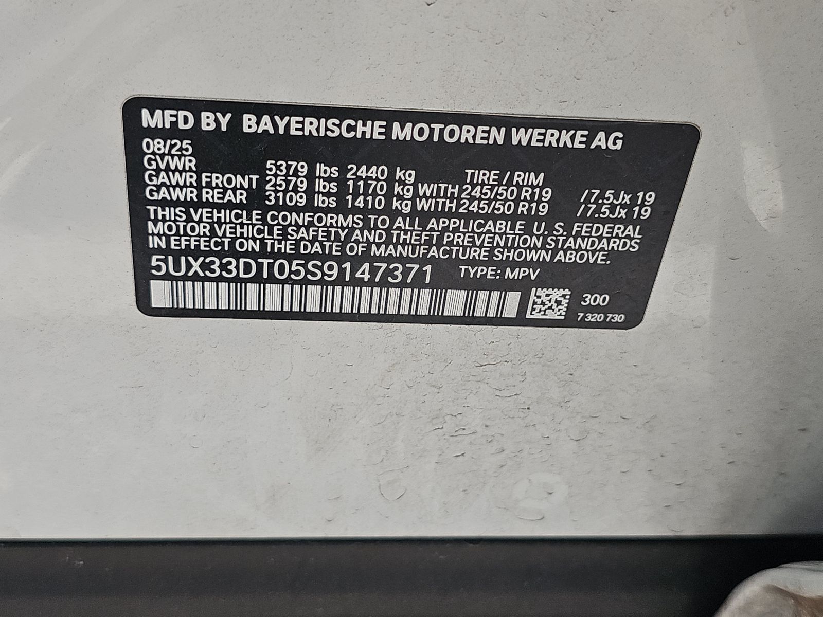 2025 BMW X4 xDrive30i AWD