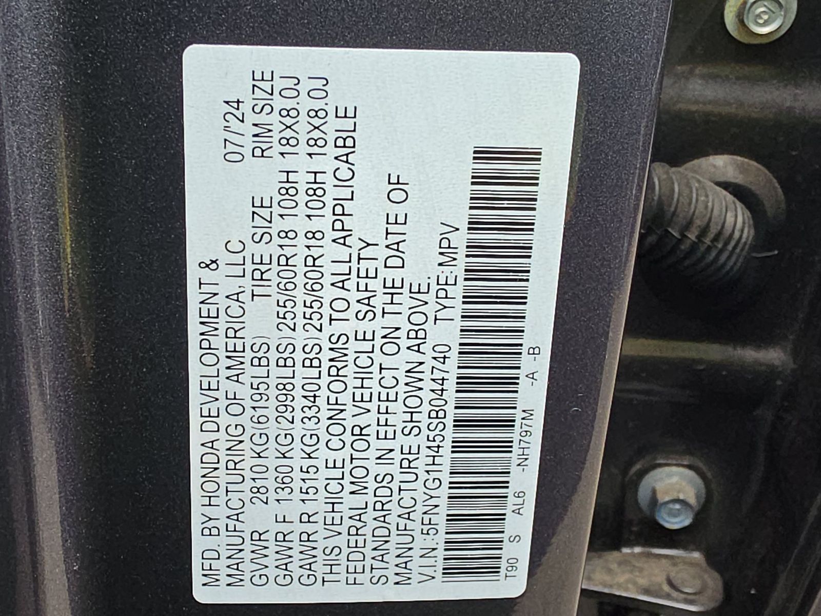 2025 Honda Pilot EX-L FWD