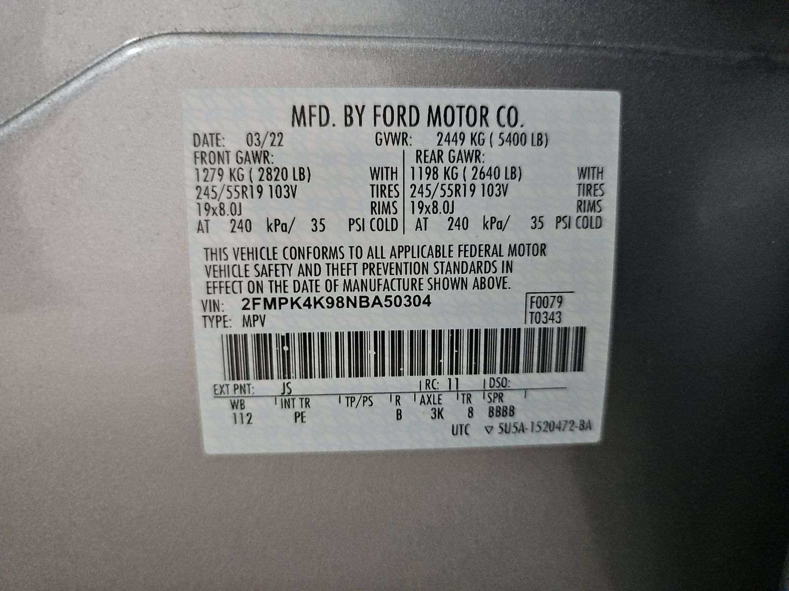 2022 Ford Edge Titanium AWD