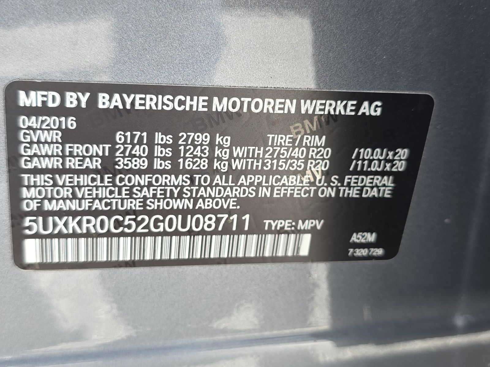 2016 BMW X5 xDrive35i AWD