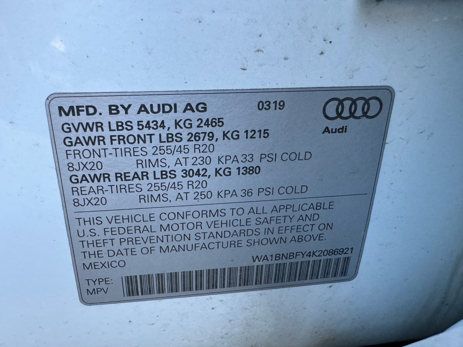 2019 Audi Q5 Premium Plus AWD
