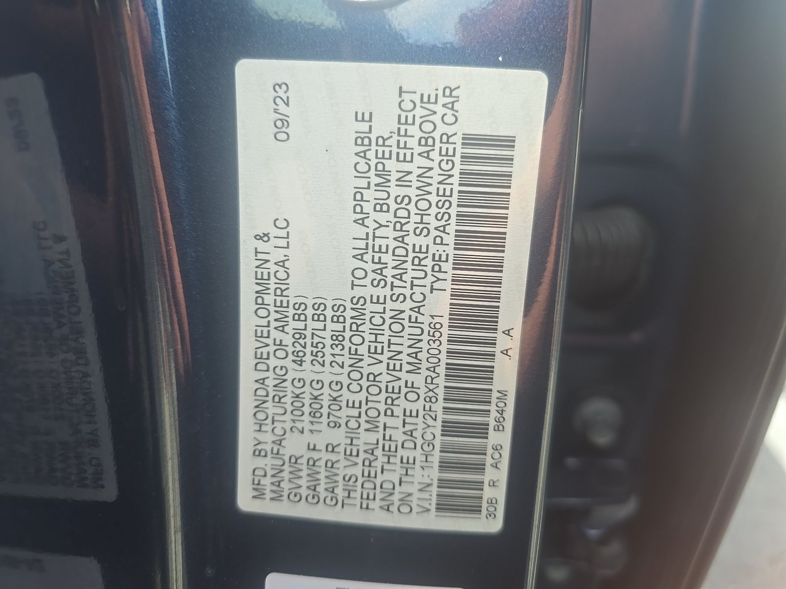 2024 Honda Accord Hybrid Touring FWD