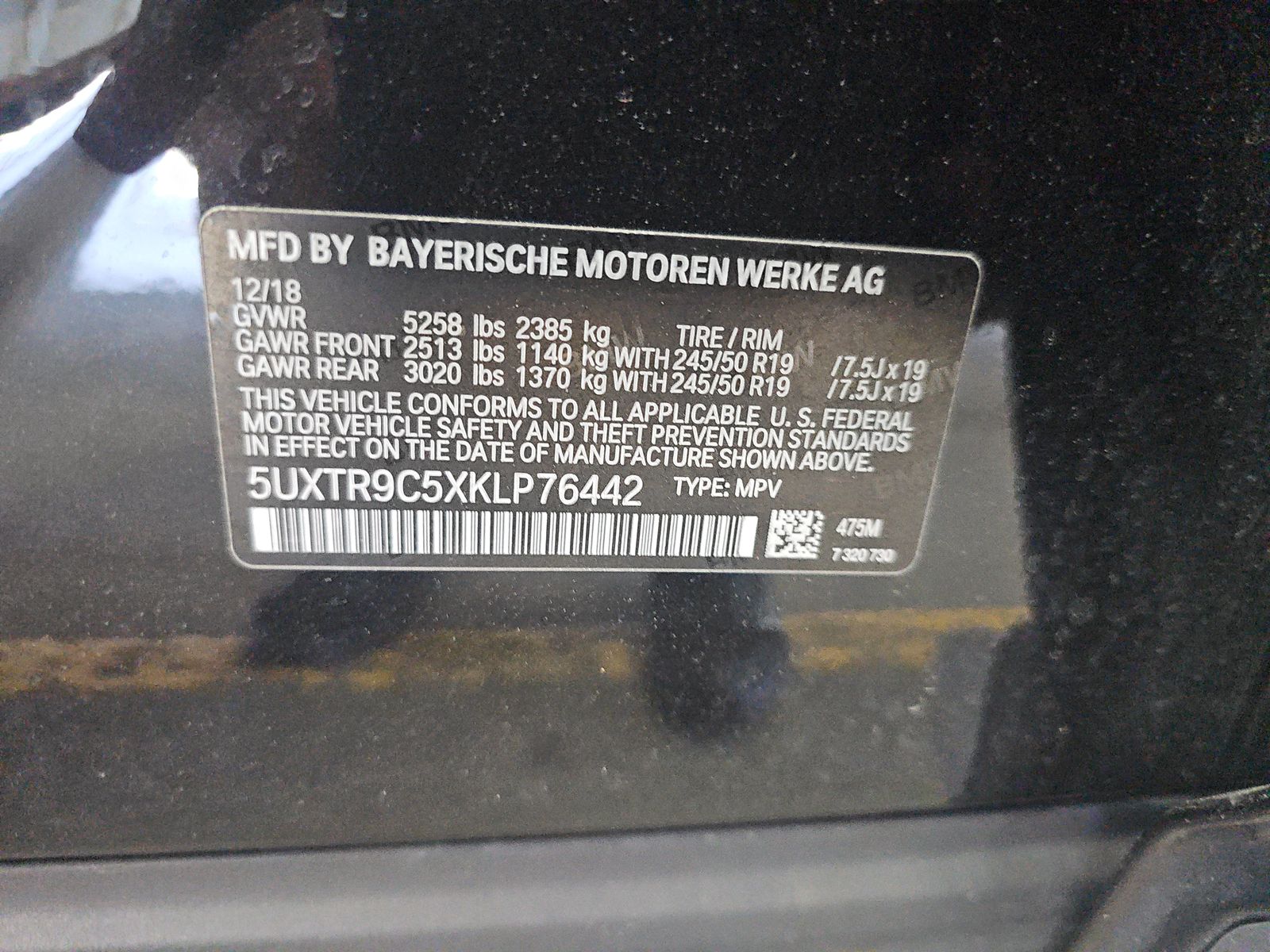 2019 BMW X3 xDrive30i AWD